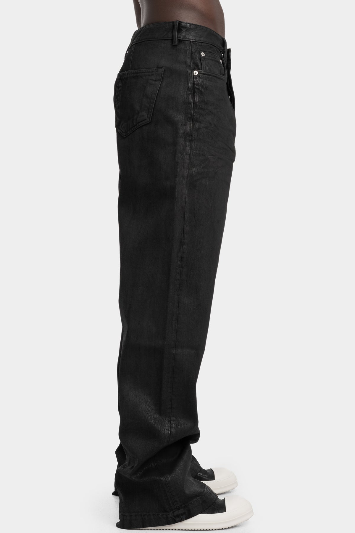 Rick Owens DRKSHDW | AW25 - Geth jeans, Black waxed | DU02E7351 BW