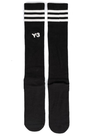 Y-3 | Striped High Socks, Black KD0204