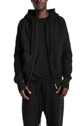 Hooded Zip Jacket, Black