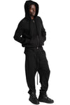 Hooded Zip Jacket, Black
