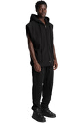 Hooded Sleeveless Sweater Jacket