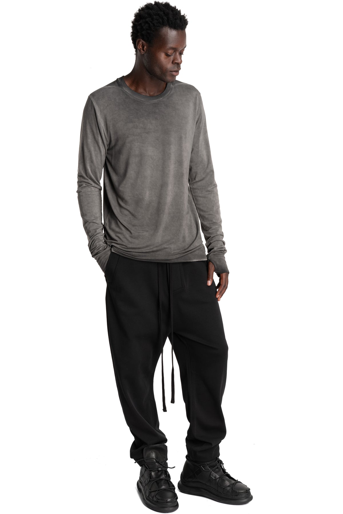 Longsleeve Shirt, Cold Dye Grey