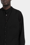 Y’s Yohji Yamamoto | Gabardine wool vest, ML-V02-103
