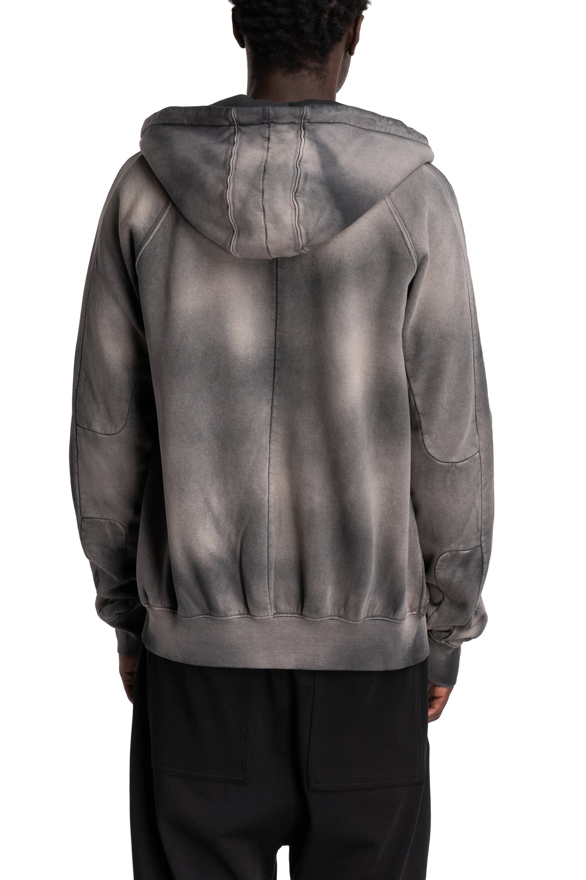 Thom Krom | AW26 - Hooded Zip Jacket, Grey Stone Wash Spray MSJ711