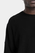 Y’s Yohji Yamamoto | AW25 - Patched wool knit pullover, ML-K44-191