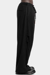 Andrea Ya'aqov | AW25 - Draped wide wool blend pants, 25MSAP48B Black