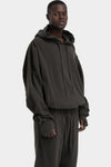 Andrea Ya'aqov | AW25 - Oversized hood sweater, Smoke brown 25MFED63