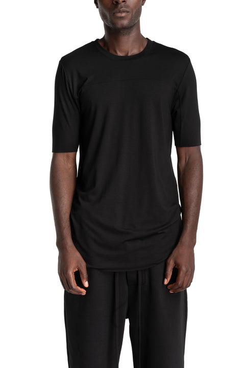 Thom Krom | AW26 - Basic T-Shirt, Black MTS973, front view on model