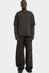 Andrea Ya'aqov | AW25 - Layered long sleeve tee, 25MGUW56 Smoke brown