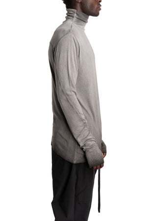 Thom Krom | AW26 - Roll Neck Longsleeve, Cold Dye Grey MTS1003