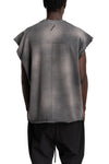 Round Neck Sweat Top, Grey Stone Wash Spray