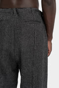 Andrea Ya'aqov | AW25 - Raw wool blend pants, Grey 25MSAP46