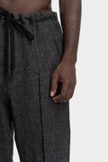 Andrea Ya'aqov | AW25 - Raw wool blend pants, Grey 25MSAP46