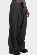 Andrea Ya'aqov | AW25 - Draped wide wool blend pants, Grey 25MSAP48