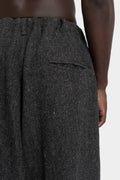 Andrea Ya'aqov | AW25 - Draped wide wool blend pants, Grey 25MSAP48
