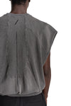 Crewneck Sleeveless Sweatshirt, Dark Used Grey