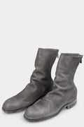 Back zip mid-top leather boots | 988ZX