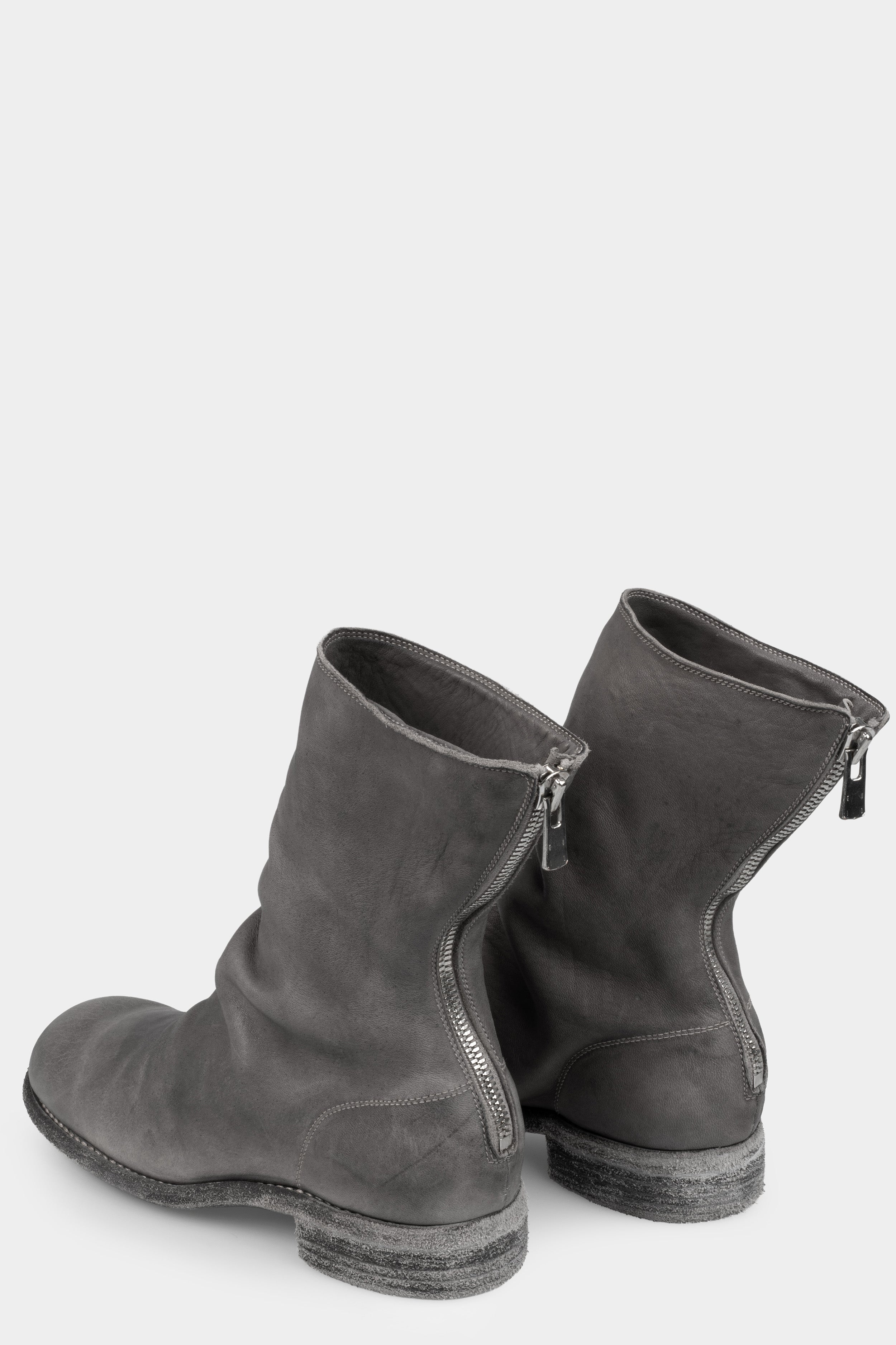 Guidi 988ZX - Back zip leather boots, Grey / Full Grain