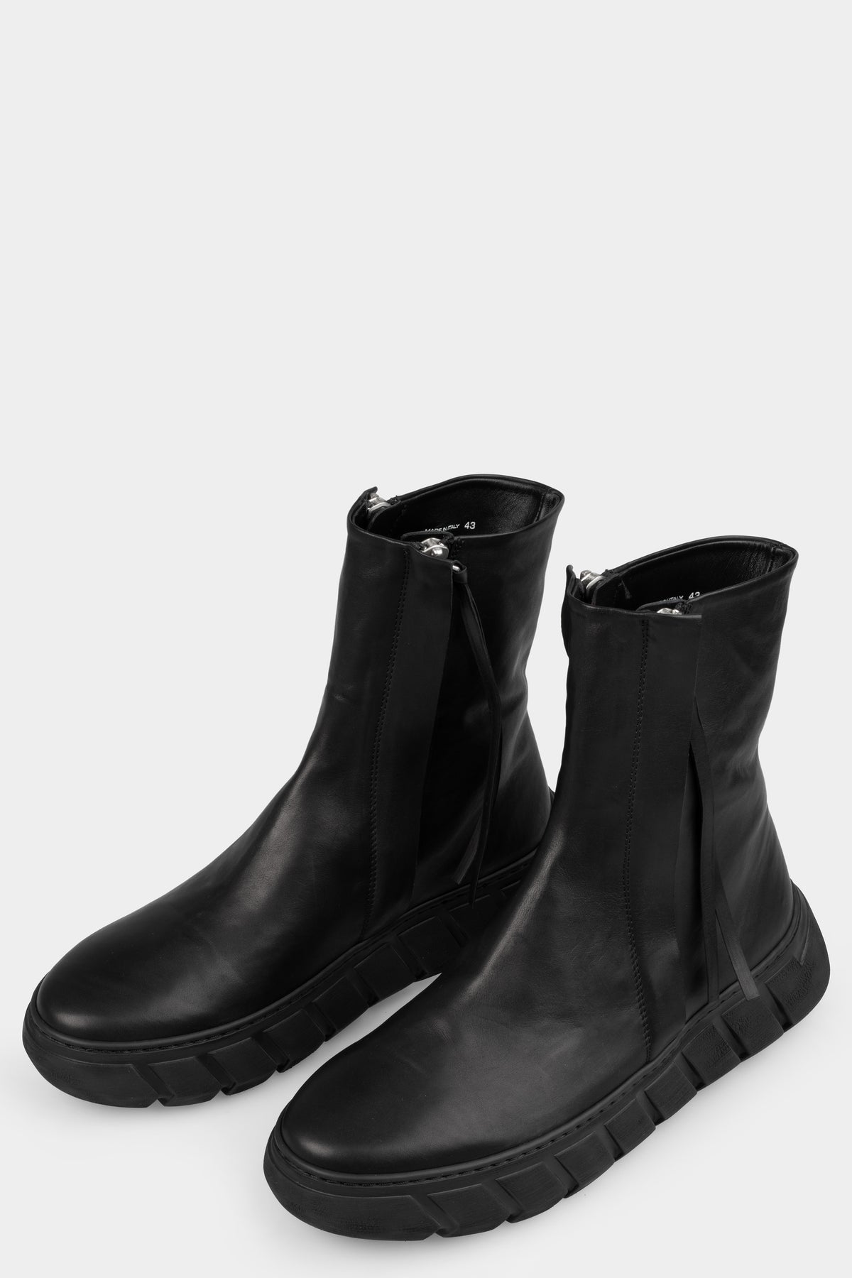 Puro | AW25 - Double zip calf leather sneakers (GREAT HERO)