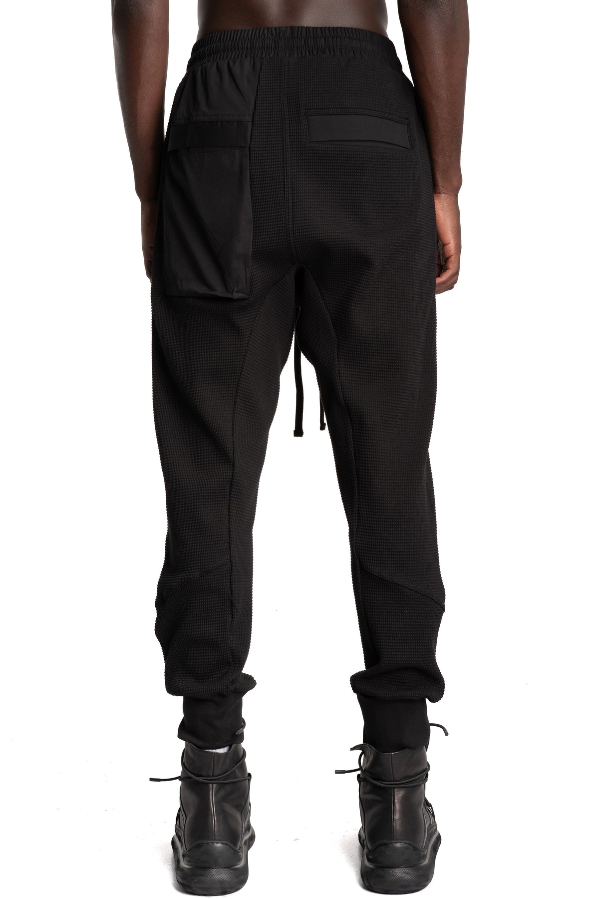 Thom Krom | AW26 - Drop Crotch Cargo Trousers, Black MST537