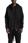 Hooded Zip Jacket, Black
