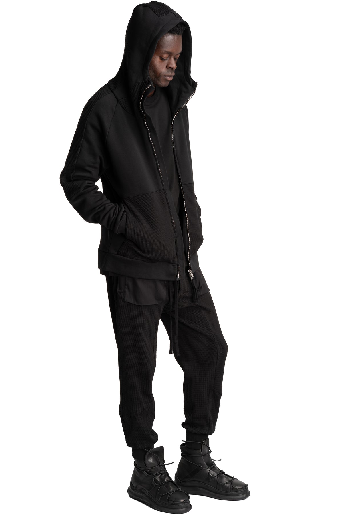 Thom Krom | AW26 - Drop Crotch Cargo Trousers, Black MST537