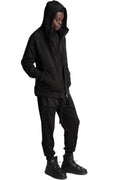 Hooded Zip Jacket, Black