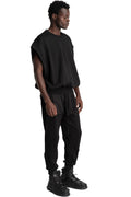 Crewneck Sleeveless Sweatshirt, Black