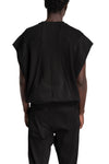 Crewneck Sleeveless Sweatshirt, Black