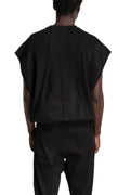Crewneck Sleeveless Sweatshirt, Black