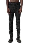 Stretch multi-seamed slim jeans, Black
