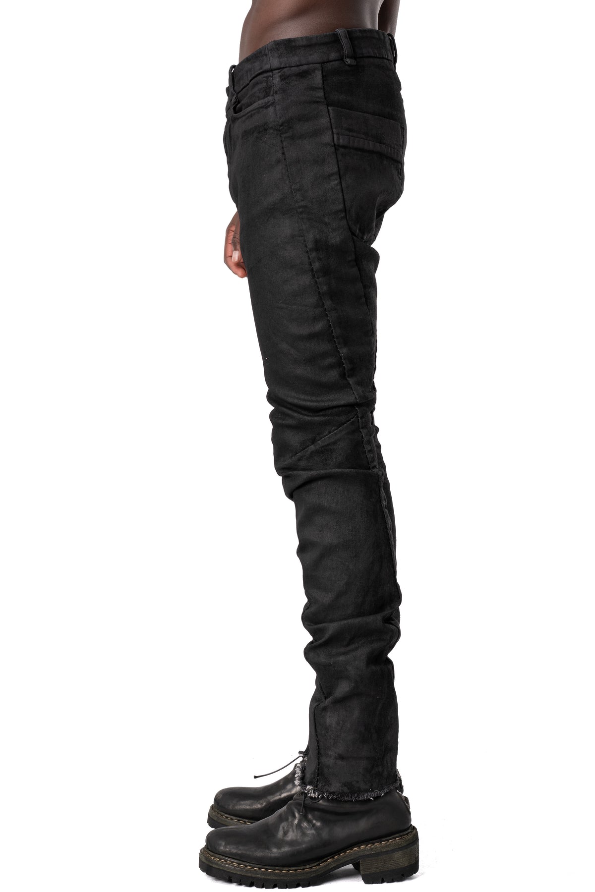 Stretch multi-seamed slim jeans, Black