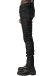 Stretch multi-seamed slim jeans, Black