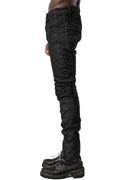 Stretch multi-seamed slim jeans, Black