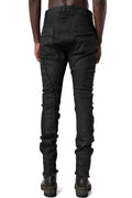 Stretch multi-seamed slim jeans, Black