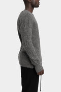 Thom Krom | AW25 - Distressed knit sweater, Dark grey MK122