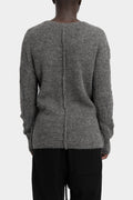 Thom Krom | AW25 - Distressed knit sweater, Dark grey MK122