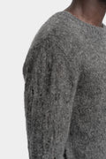 Thom Krom | AW25 - Distressed knit sweater, Dark grey MK122