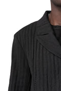 Stretch corrugated cotton jacket, Black