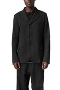 Stretch corrugated cotton jacket, Black