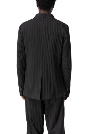 Stretch corrugated cotton jacket, Black