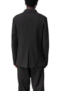 Stretch corrugated cotton jacket, Black