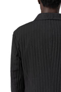 Stretch corrugated cotton jacket, Black