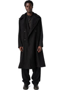 Supersoft wool modular trench, Black