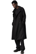 Supersoft wool modular trench, Black