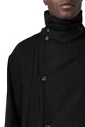 Supersoft wool modular trench, Black