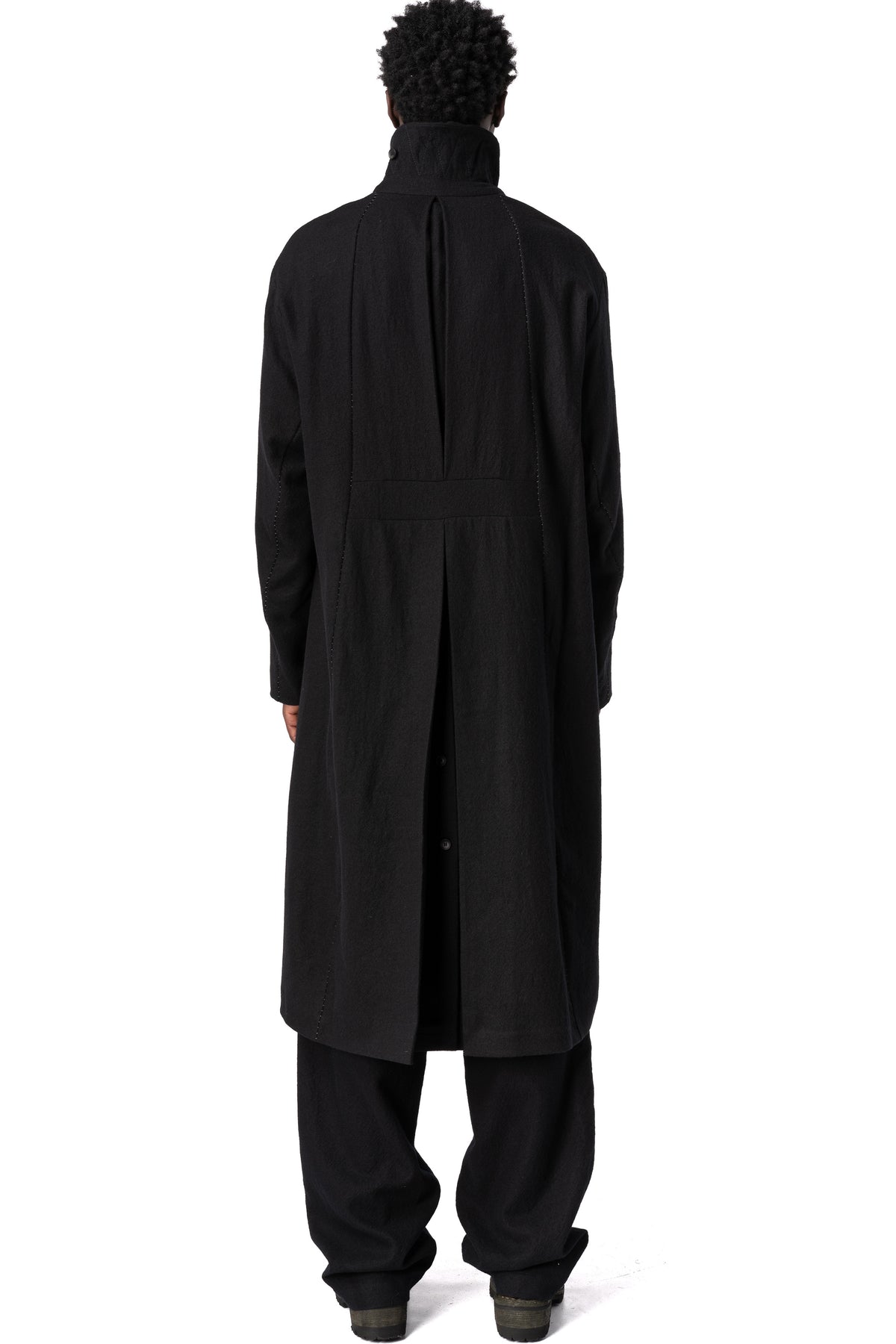 Supersoft wool modular trench, Black