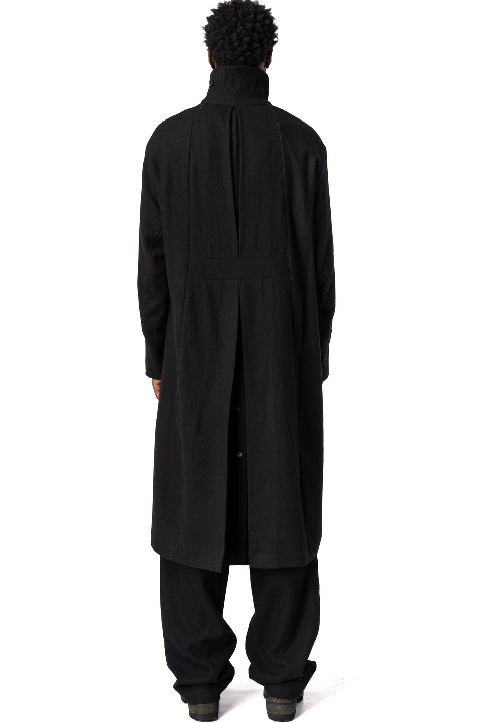 Supersoft wool modular trench, Black