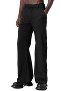 Wool blend trousers, Black