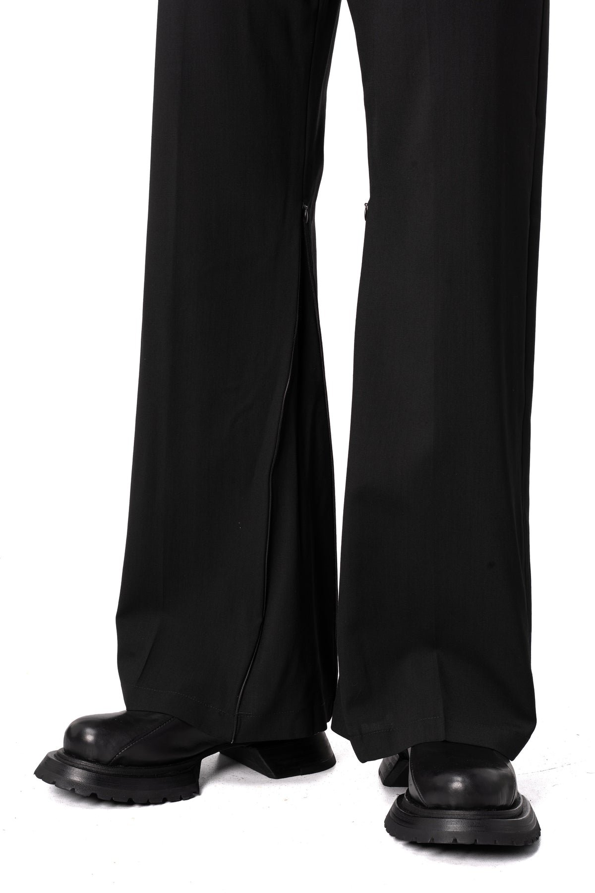 Wool blend trousers, Black
